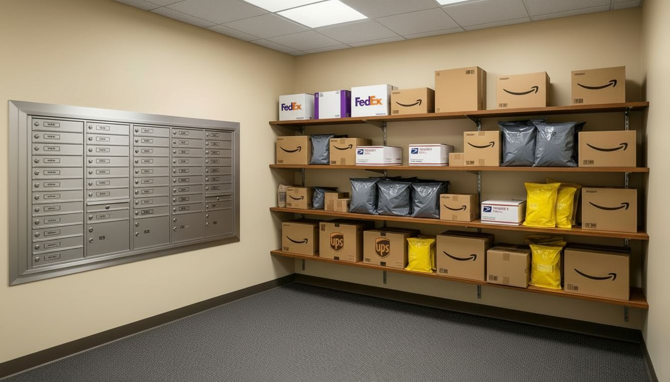 Mail and packages management in apartment community
