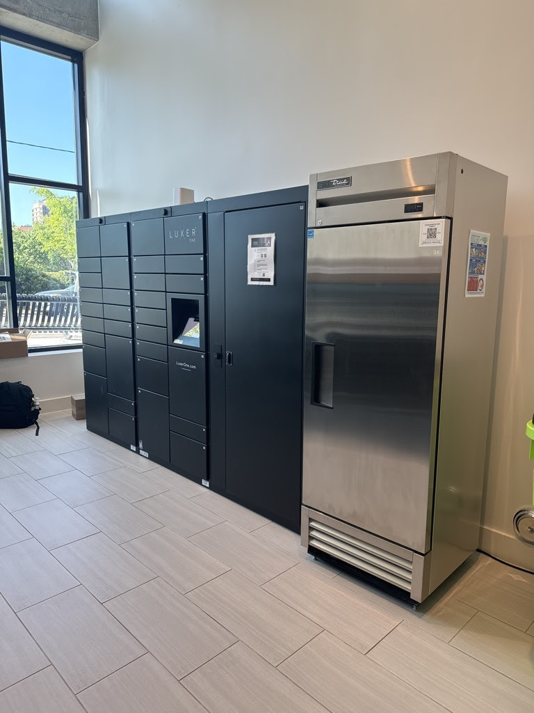 Luxer Fridge by True refrigerated lockers for grocery and meal-kit deliveries