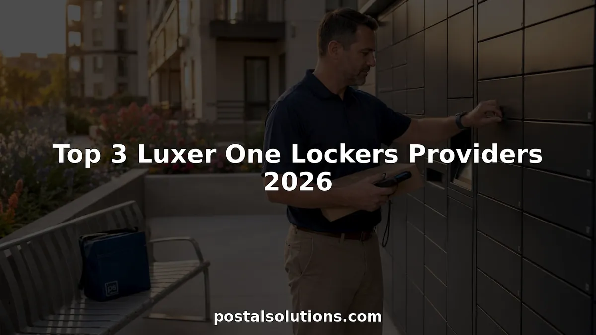 Facilities manager unlocking package locker